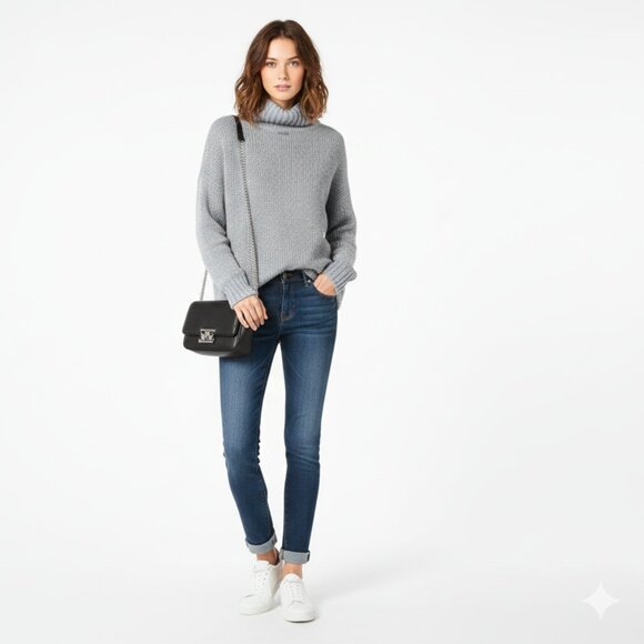 *Michael Kors Grey Sparkly Knit Sweater - Picture 1 of 7